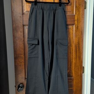 Avia Black Wide Leg Cargo Jumpsuit Pants